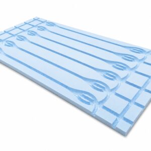 25 mm dicke XPS-Systemplatte für Fußbodenheizung, 1250 x 600, BEFIRO, ROH, 10 cm
